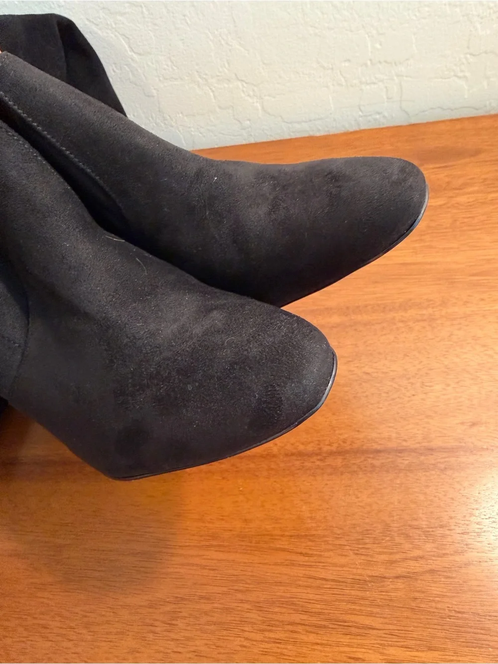Aldo Suede Black Thigh High Boots